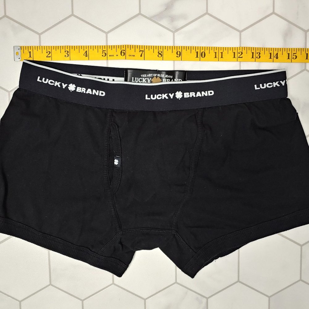 Excellent Used Condition Men's LUCKY ☘️ BRAND Black Boxer Briefs Size Large. - Picture 6 of 10